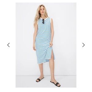 KULE The Tank Dress light blue and white